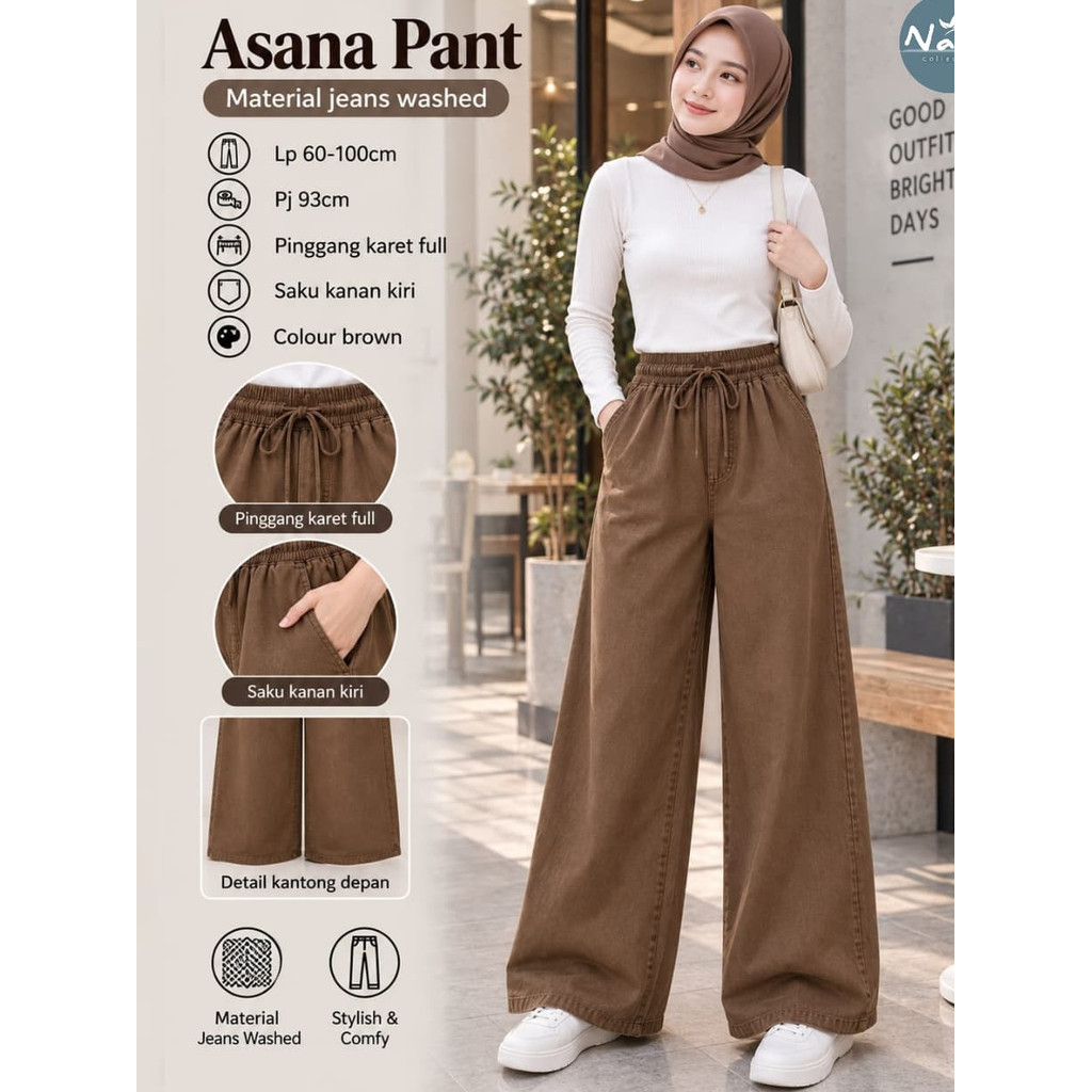 1109 ASANA PANT by Nana DAILY WEAR แบรนด์ดั้งเดิม FASHION SOLO