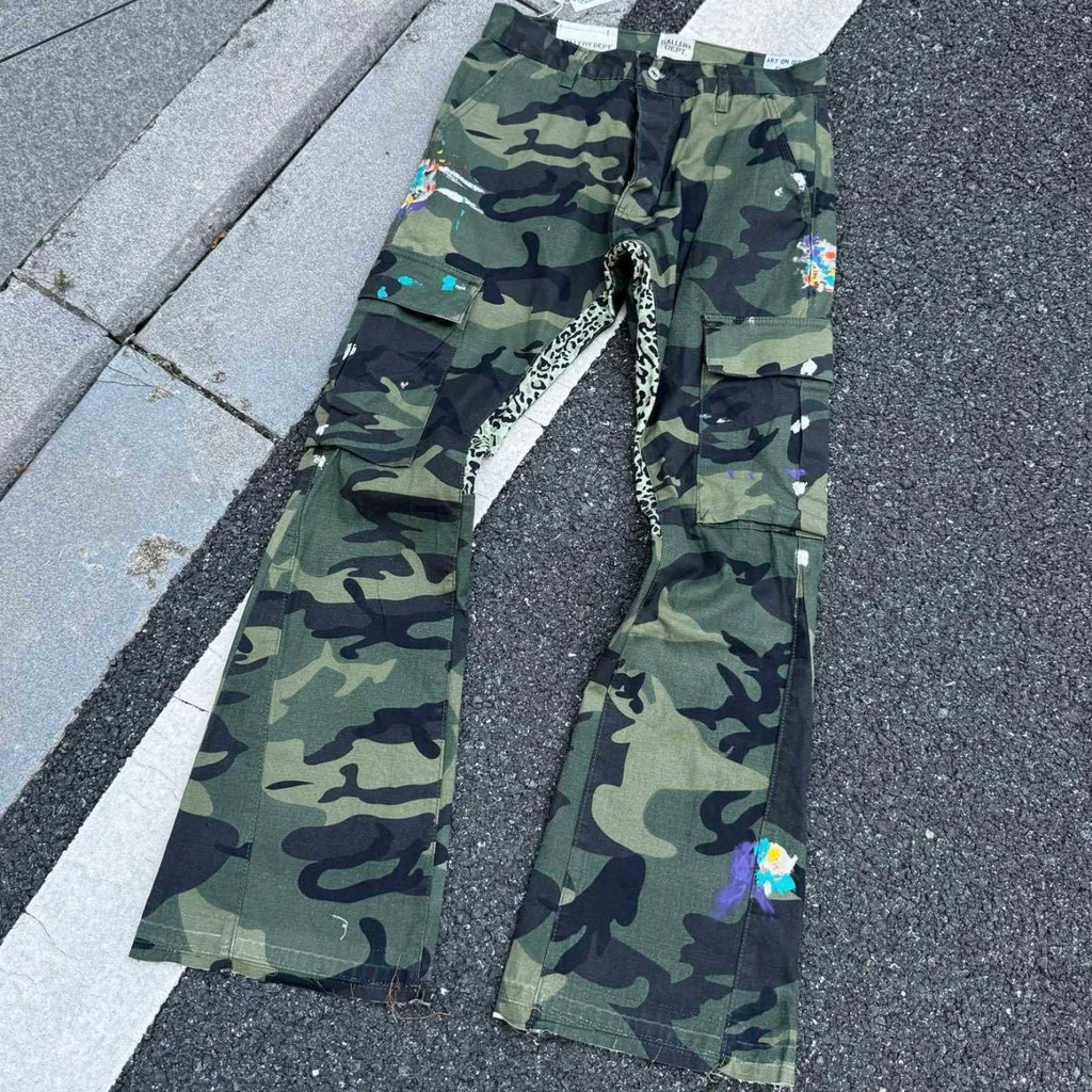 GALLERY DEPT.Camouflage Patchwork Micro Flared Pants