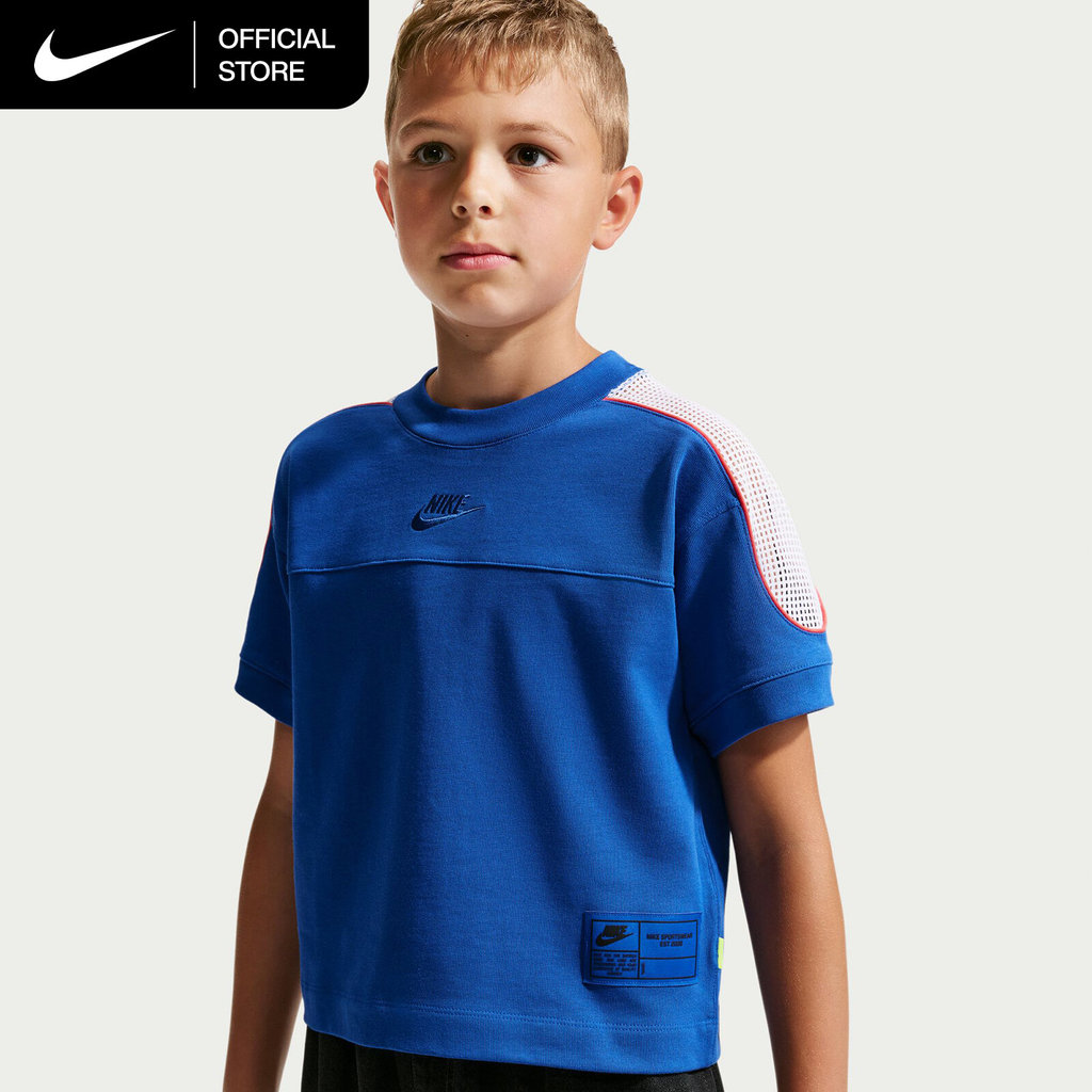 Nike Older Kids' Sportswear Collection Big Kids' Short-Sleeve Top - Game Royal [IM4622-480]