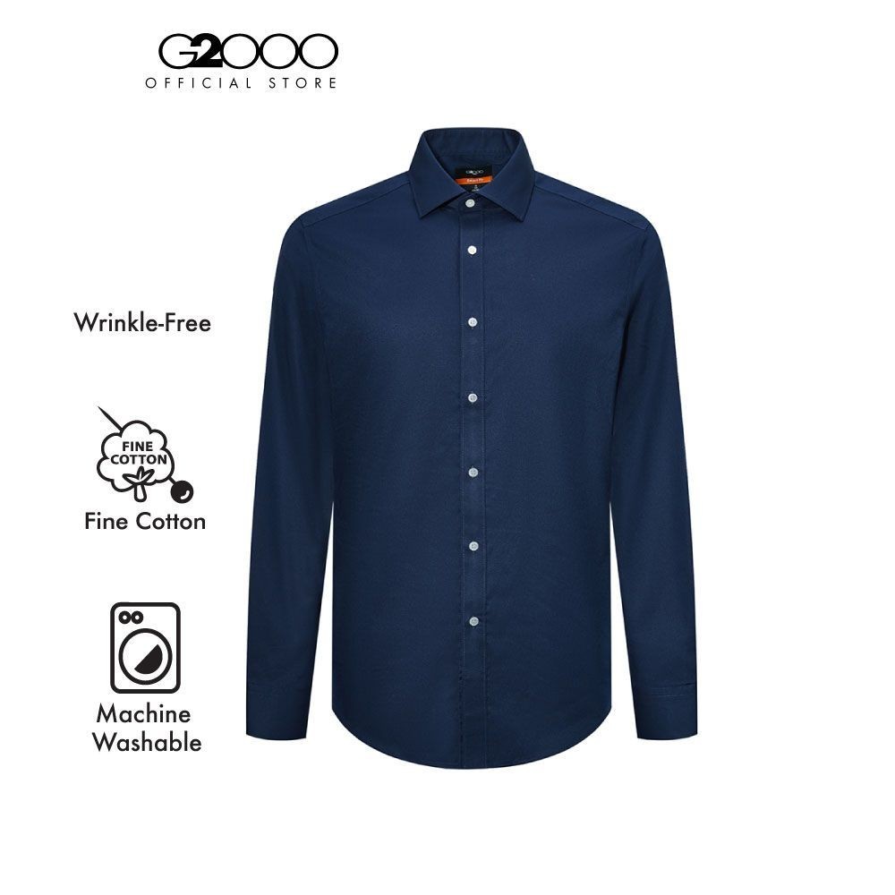 G2000 เสื้อเชิ้ตแขนยาวแบบทางการสำหรับผู้ชาย ทรง Smart Fit รุ่น 4112112276 NAVY