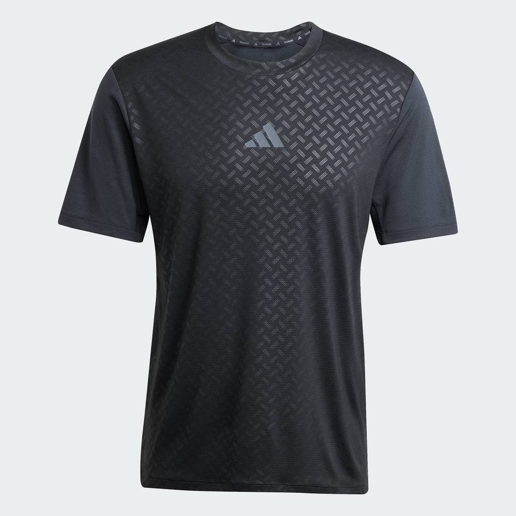 adidas Gym & Training & Weightlifting เสื้อยืด PrimeLift 3-Stripes ผู้ชาย สีดำ JI8215