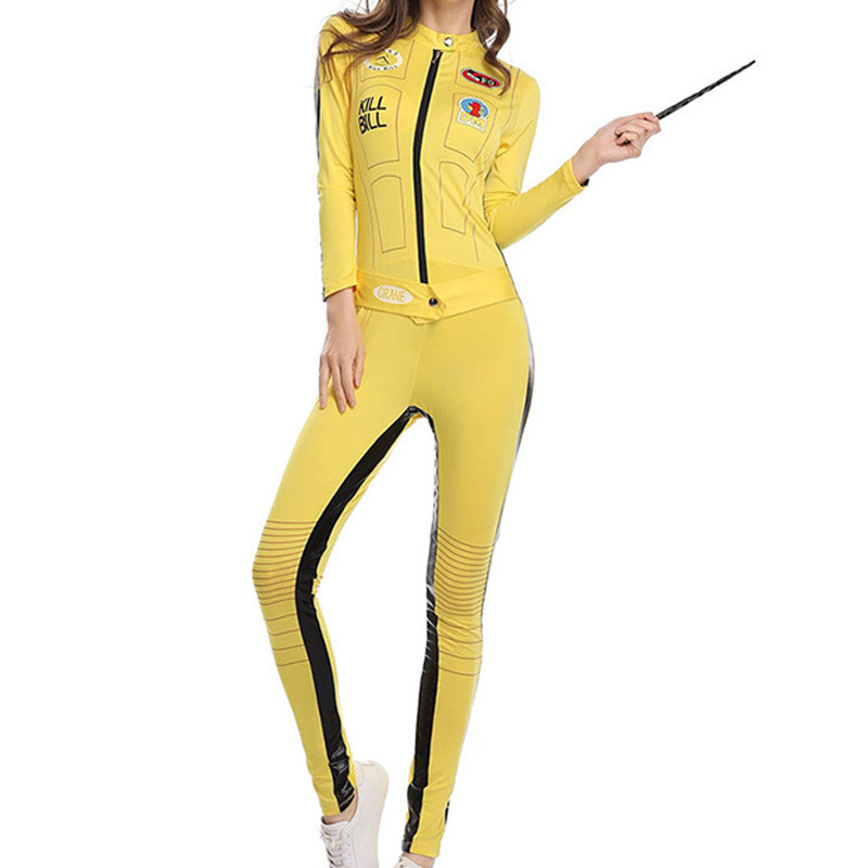 2020 ชุดฮาโลวีน Kill Bill Yellow Jumpsuit คอสเพลย์โรงงานเครื่องแต่งกาย