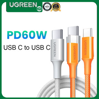 UGREEN สาย 60W สายถัก USB C เป็น USB C สายชาร์จเร็ว