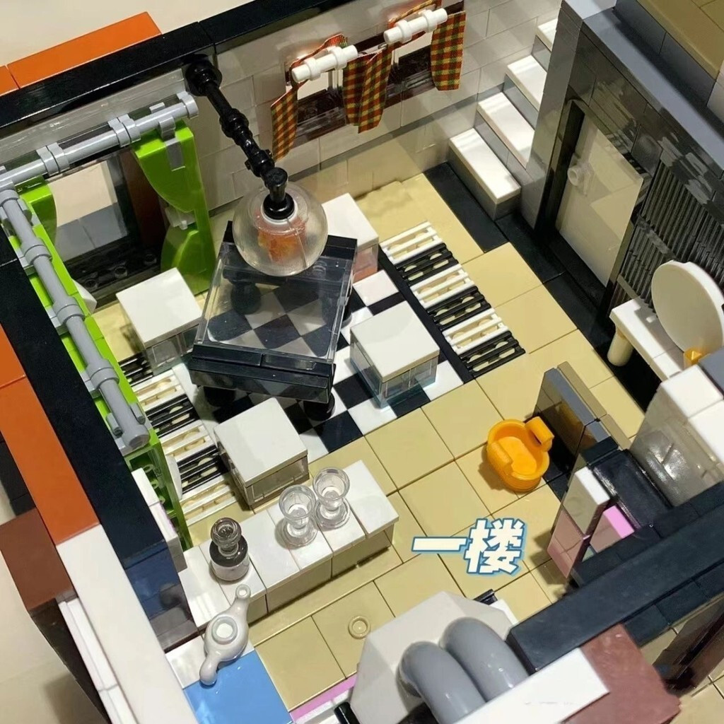 Moulder 10204 Street View Series โมเดิร์นหรูหรา Villa Building Blocks Building Assembly ใช้งานร่วมกั