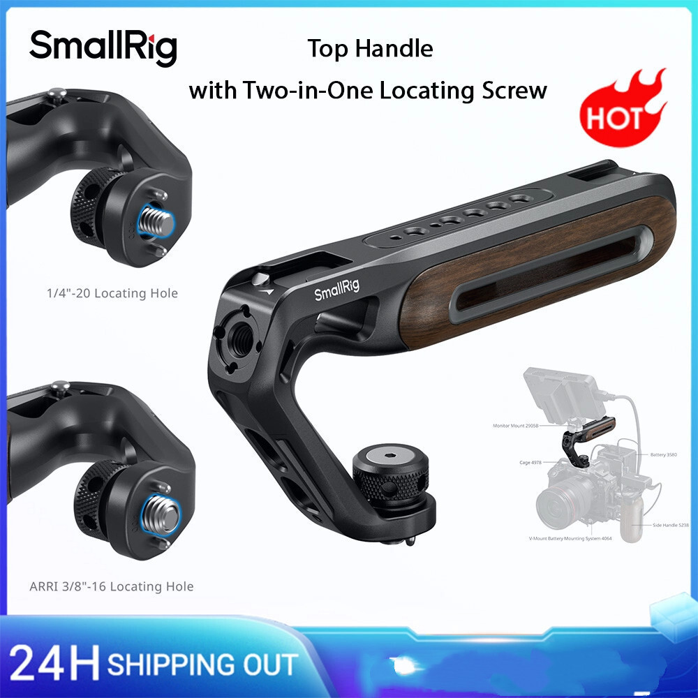 SmallRig Top Handle 1/4 "และ3/8" TwoinOne Locating สกรู Ergonoc Handgrip สําหรับ Canon กล้องกรงสําหร