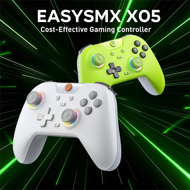 EasySMX X05 Gamepad บลูทูธ Gang Controller ใช้งานร่วมกับ PC/โทรศัพท์/สวิทช์/ Steam Gamer RGB Light H
