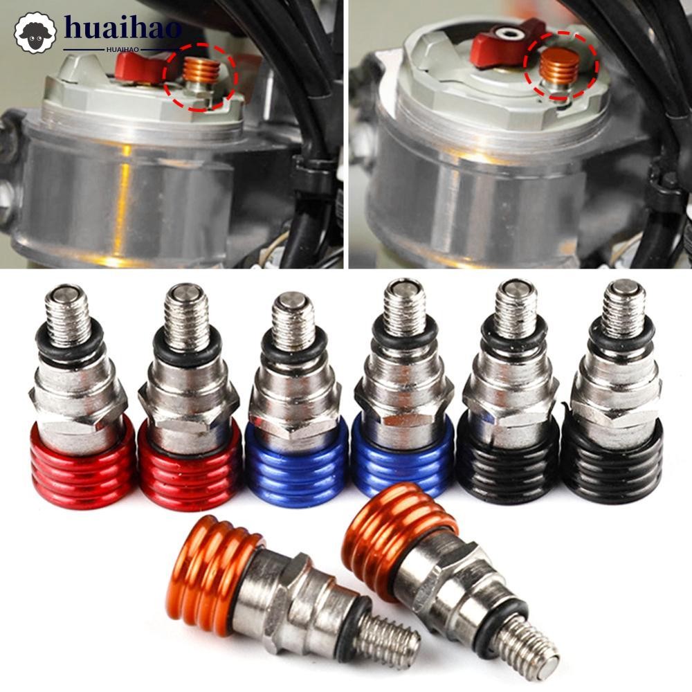 HUAIHAO Universal 2 ชิ้นรถจักรยานยนต์ส้อม Air Bleeder วาล์ว M4x0.7 สําหรับ KTM SX SXF EXCF XC XCF XC