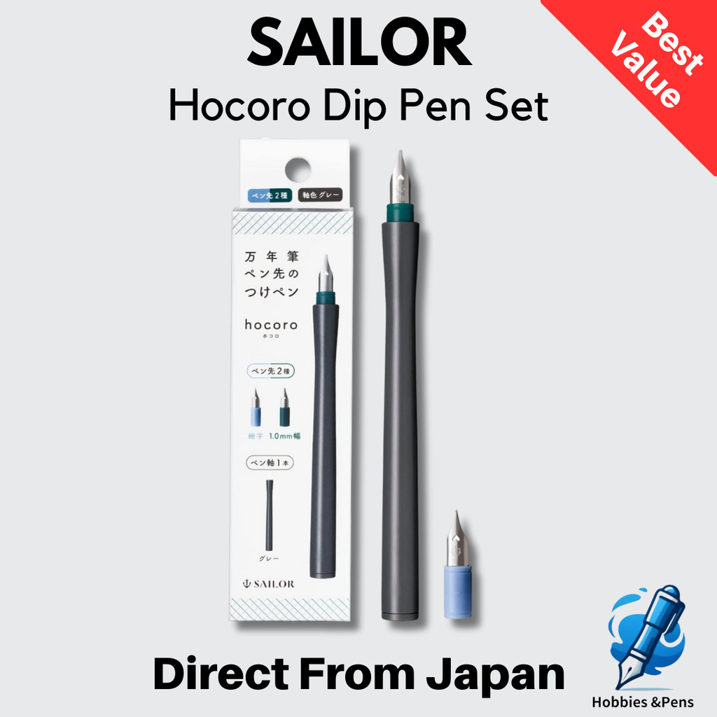 Sailor Hocoro Dip Pen Fountain Pen Nib 1.0mm 2.0mm Brush Script Medium Fine