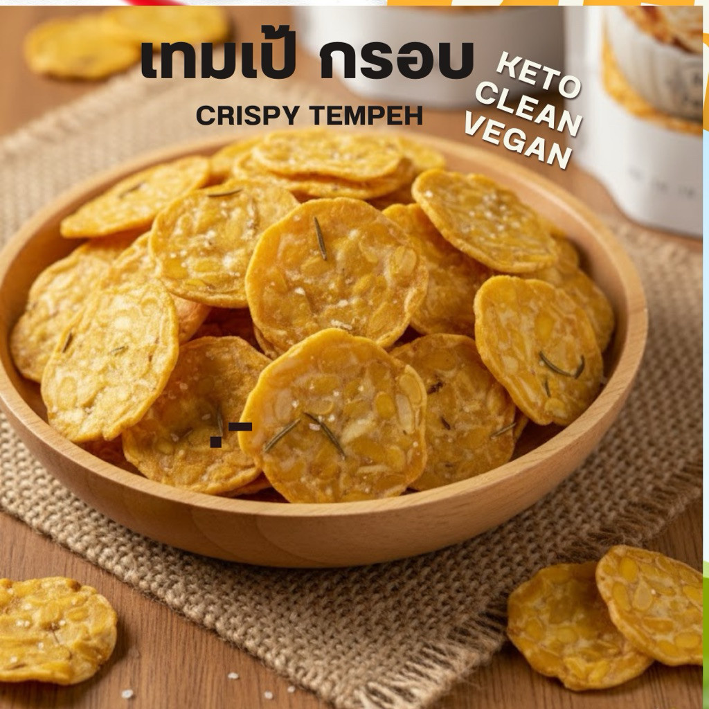 ขนม เทมเป้กรอบ (Tempeh Chips) ตรา ซอย ซีรีส์ (Soy Series