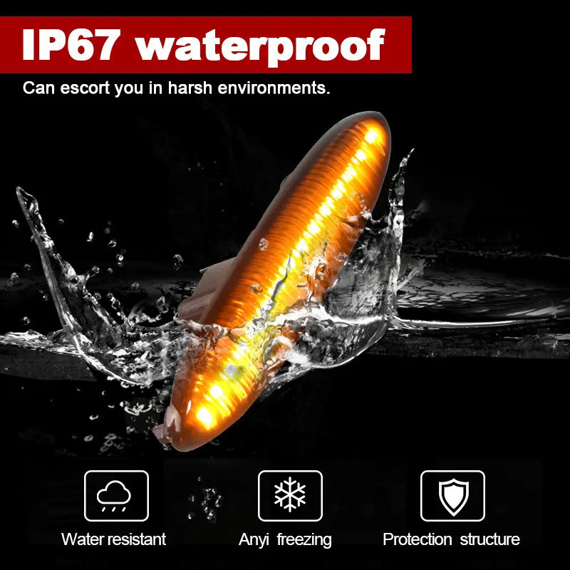 2pcs Amber ด้านข้างไฟเลี้ยว LED สําหรับ Lexus IS250 IS350 LX570 Toyota Camry 40 Crown Highlander Mar