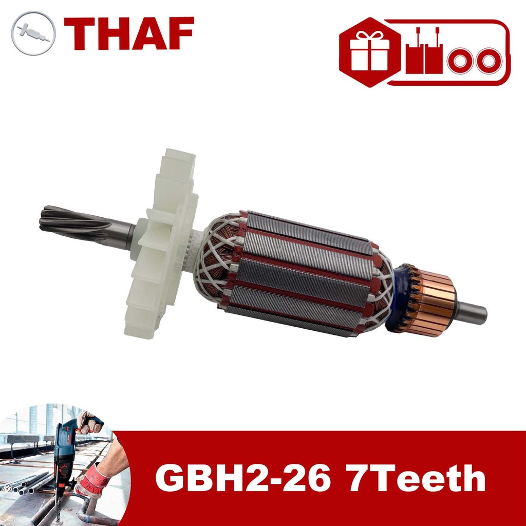 เหมาะสําหรับค้อนไฟฟ้า Bosch GBH2-26 GBH2-26DRE GBH2-26DFR โรเตอร์