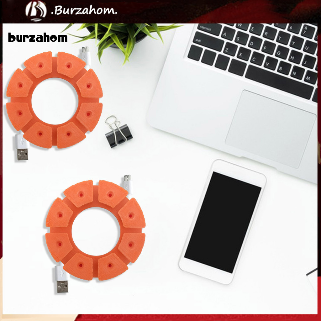 BUR_ Wire Winder Organizer Universal Cable Holder Retractable Cable Organizer for Headphones Earbuds