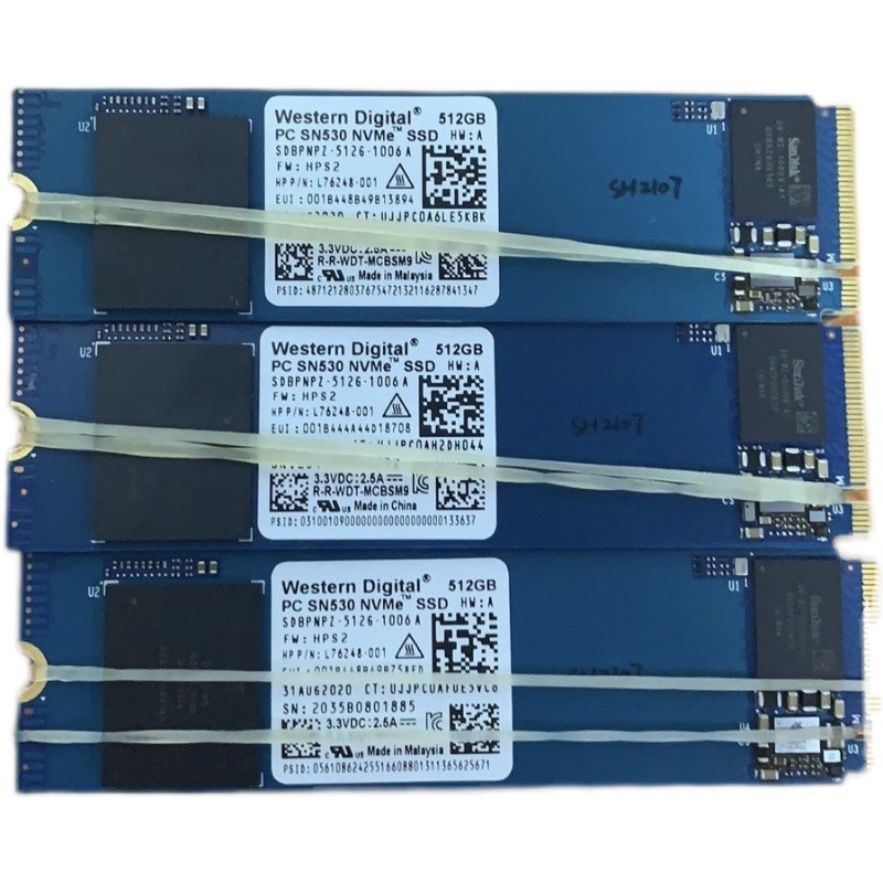 Xishu sn530 512G PCIE NVME M2 2280 Solid State Drive SSD คอมพิวเตอร์ Disassembly Disk WD