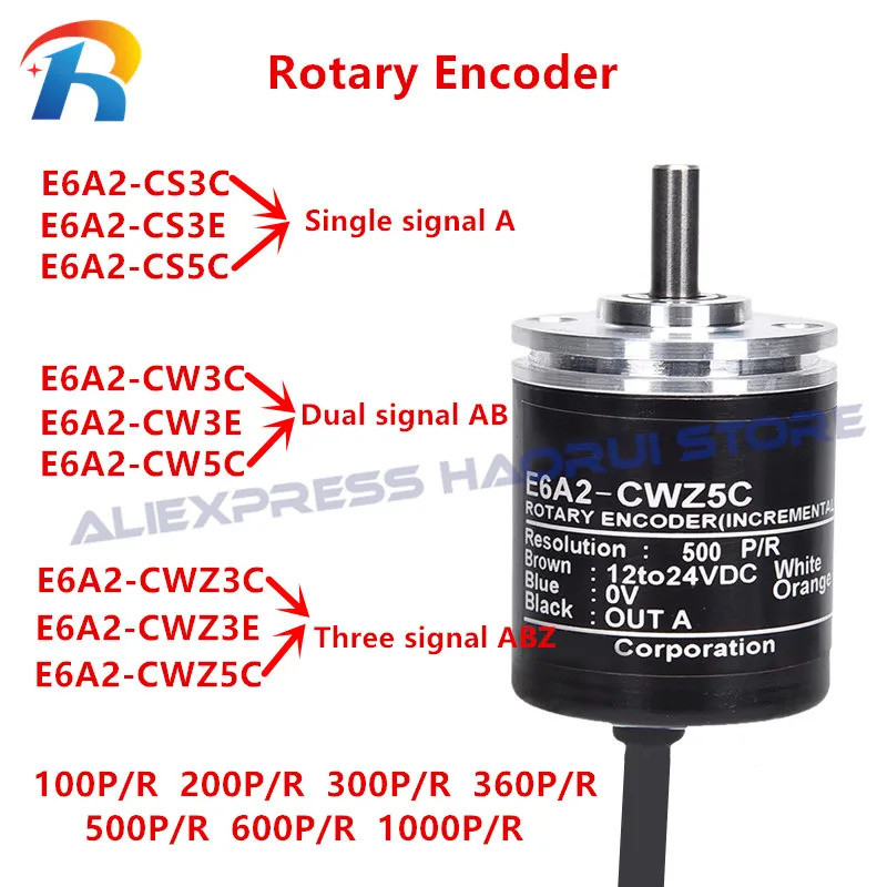 E6A2 Rotary Encoder E6A2-CS3E CS3C E6A2-CS5C E6A2-CW3E CW3C E6A2-CW5C E6A2-CWZ C3C 100C 3C 3C 500C 5