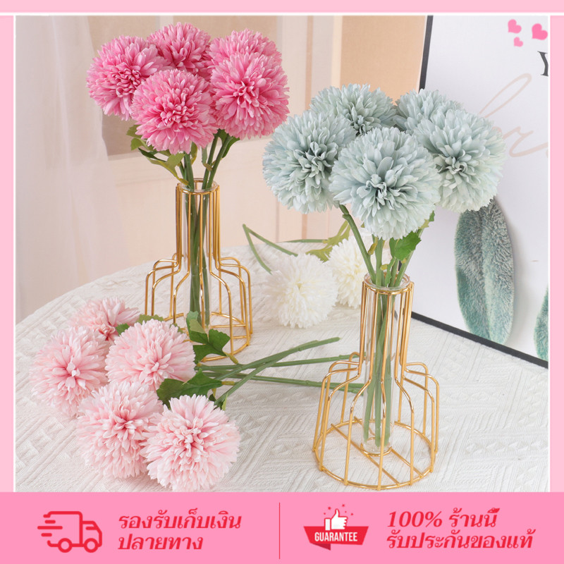 CORNER💐ดอกไม้ปลอมดอกแดนดิไลอัน 29CM สําหรับตกแต่งภายใน งานแต่งงาน ปาร์ตี้ การตกแต่งเทศกาล