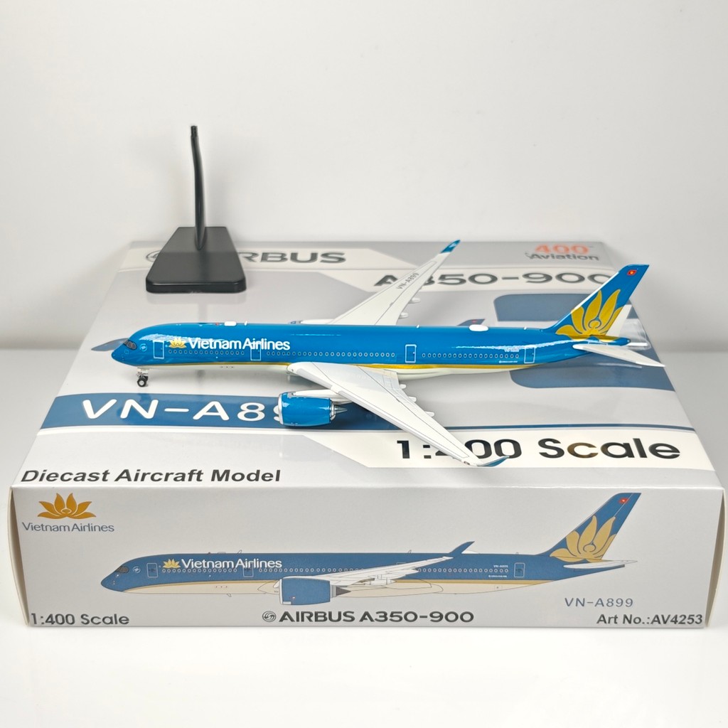 จัดส่งรวดเร็ว - Aviation AV4253 1: 400 Vietnam Airlines A350-900 VN-A899 โมเดลเครื่องบินโลหะผสม