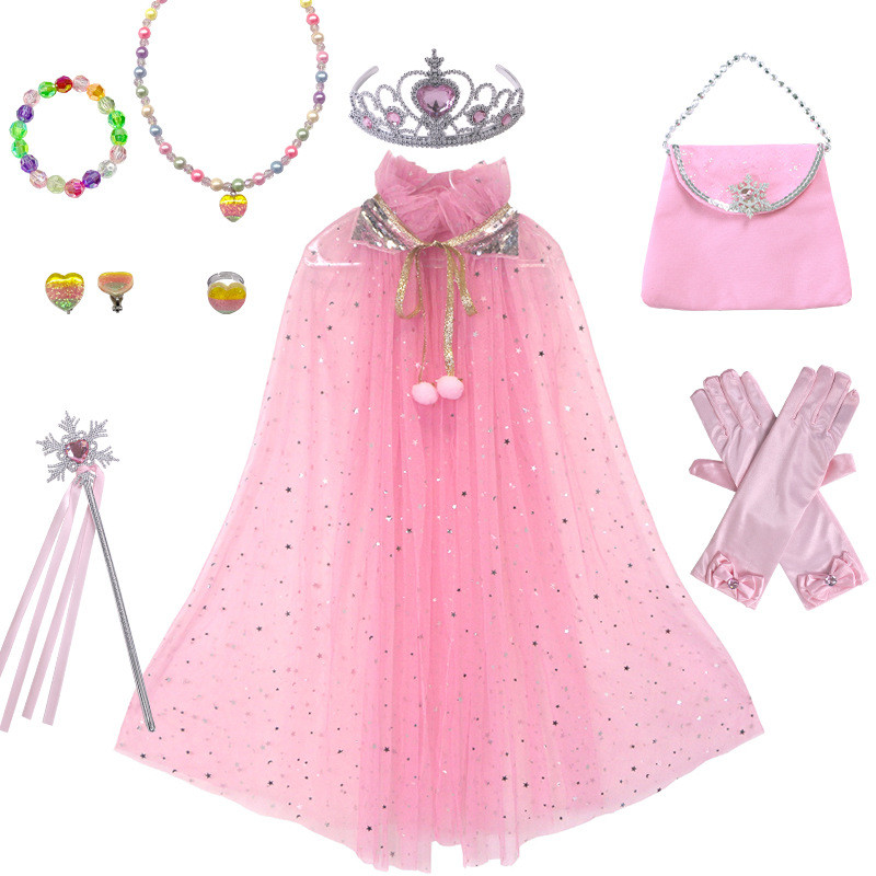 เสื้อคลุมเอลซ่าและแอนนา เครื่องแต่งกายสำหรับเด็ก การแต่งตัวเป็นเจ้าหญิง