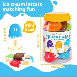 BHQ ไอศกรีมตัวอักษรจับคู่ของเล่นเด็ก Letter matching การเรียนรู้ของเด็กปฐมวัย ของเล่นเพื่อการศึกษา