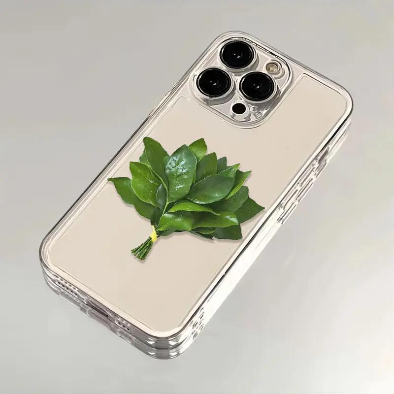 Grapefruit Leaf Exorcism โปร่งใสเหมาะสําหรับ iPhone เคสโทรศัพท์เหมาะสําหรับ iPhone 16 Pro Max/15/14 