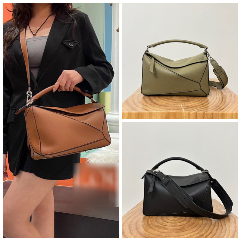 Pre order ราคา8000 L0EWE 9017 Puzzle กระเป๋าถือ กระเป๋าสะพายข้าง หนังแท้ Size29*19*12cm