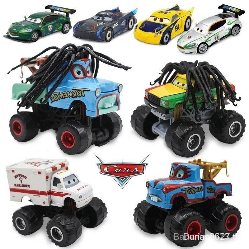 Pixar Cars 3 2 รถของเล่นโลหะ Lightning McQueen Mater Jackson Storm Car