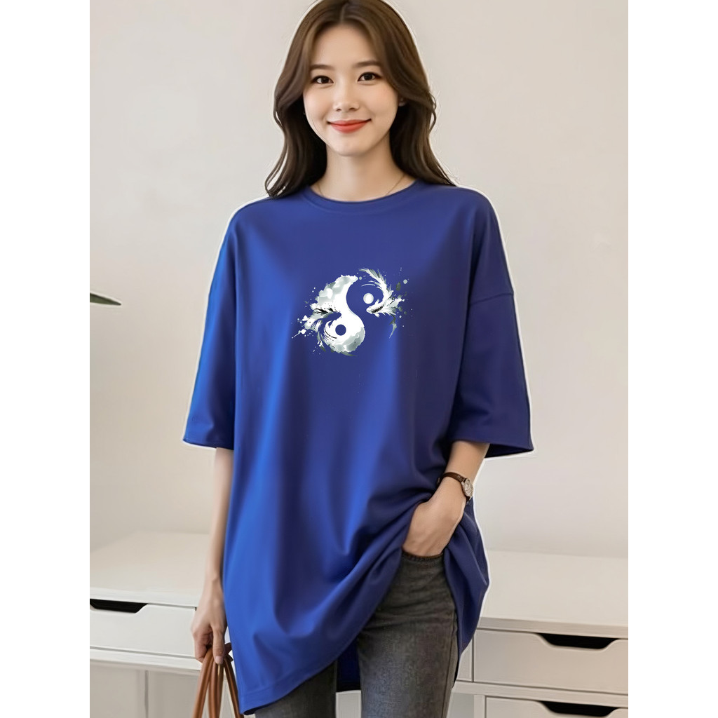 2W071 [AIYOU] M-5XL T shirt Blouse T shirt Clothes T shirt Crop Top Leisure High stretch อเนกประสงค์