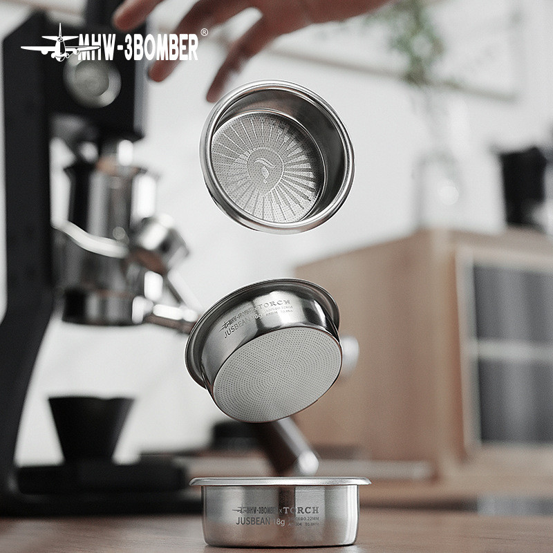 MHW-3BOMBER Bomber ไฟฉายหวานแป้งชามผงกาแฟชาม 58 มม.เครื่องชงกาแฟจับสกัดไฟฉาย Co-Branded NA2K