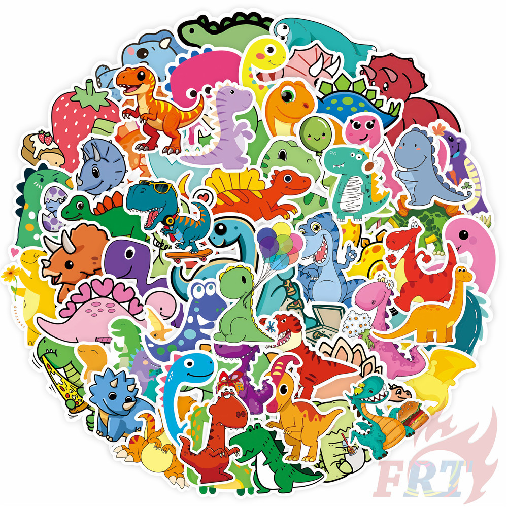 100ชิ้น/เซ็ต ❉ Q Baby Funny Dinosaur Series 02 สติ๊กเกอร์ ❉ สติ๊กเกอร์ DIY Fashion Doodle Decals