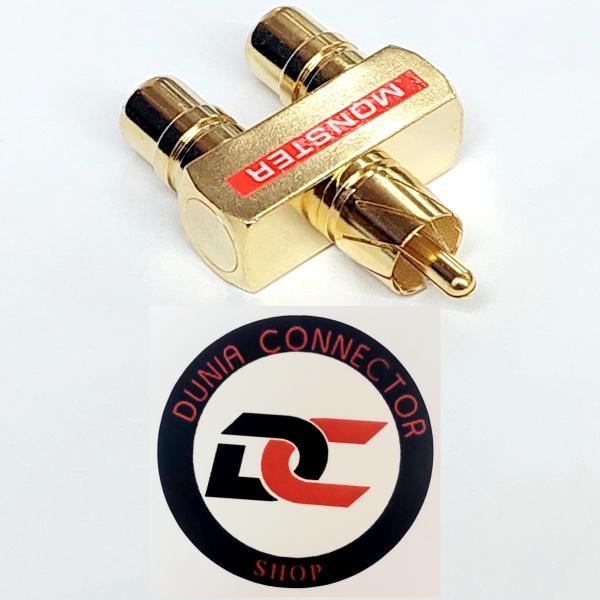 DOUBLE RCA หญิงถึง RCA MAN MONSTER CONNECTOR ใหม่....!!!