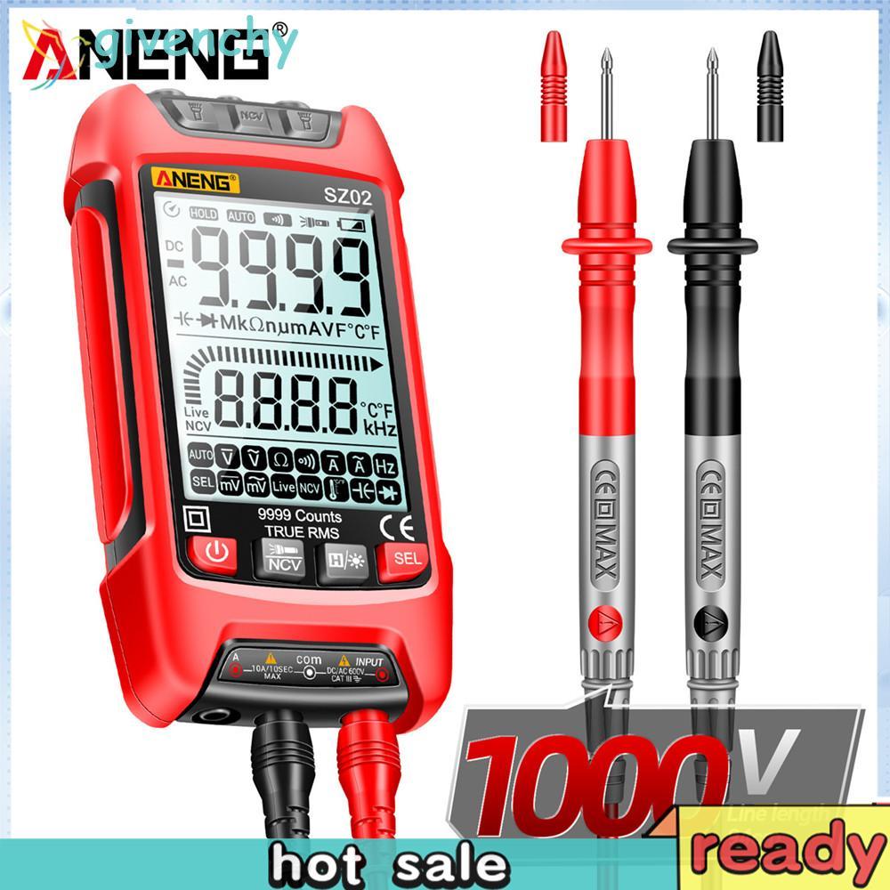 [givenchy1.th] 9999 นับความจุช่วงอัตโนมัติ True RMS NCV LED มัลติมิเตอร์แบบดิจิตอล LCD อัจฉริยะ