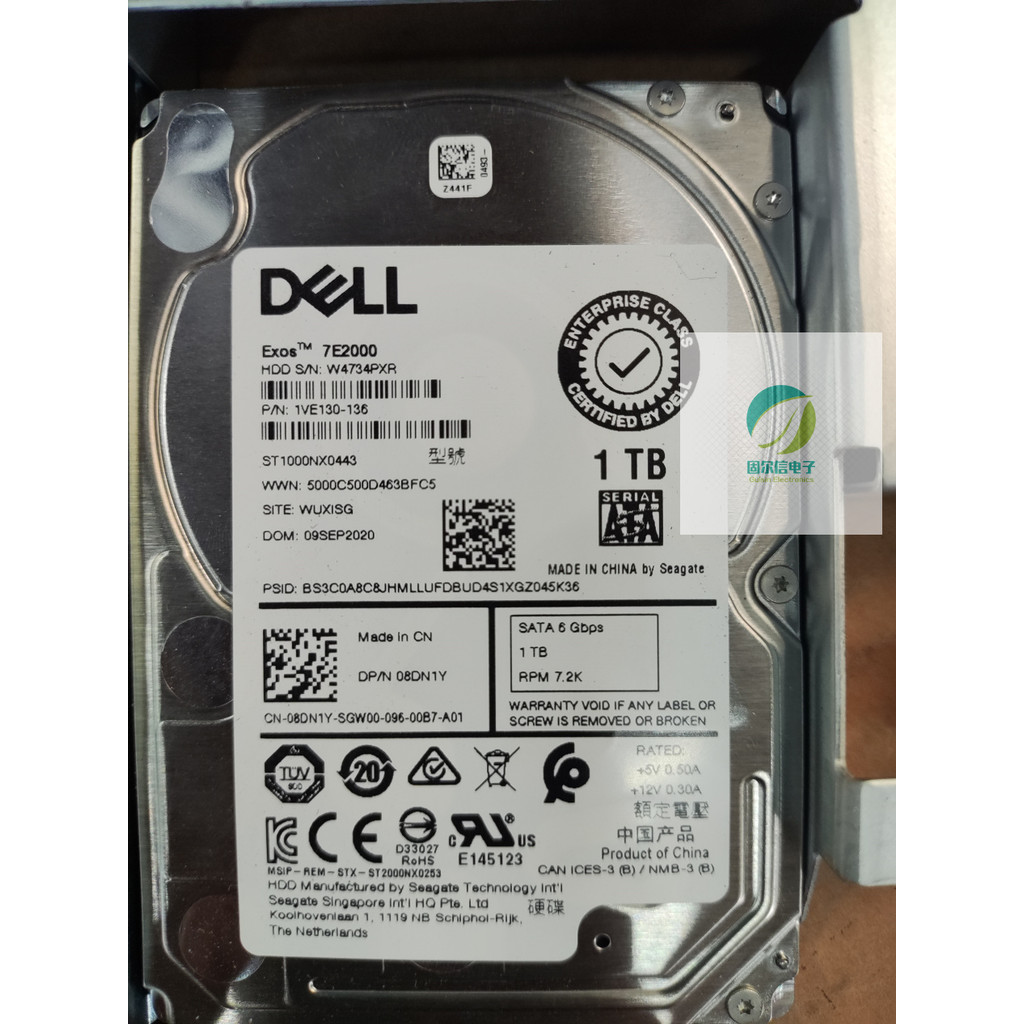 DELL ST1000NX0443 1T 8ซม. 1TB SATA 6Gb 7.2K 8DN1Y R440 R320