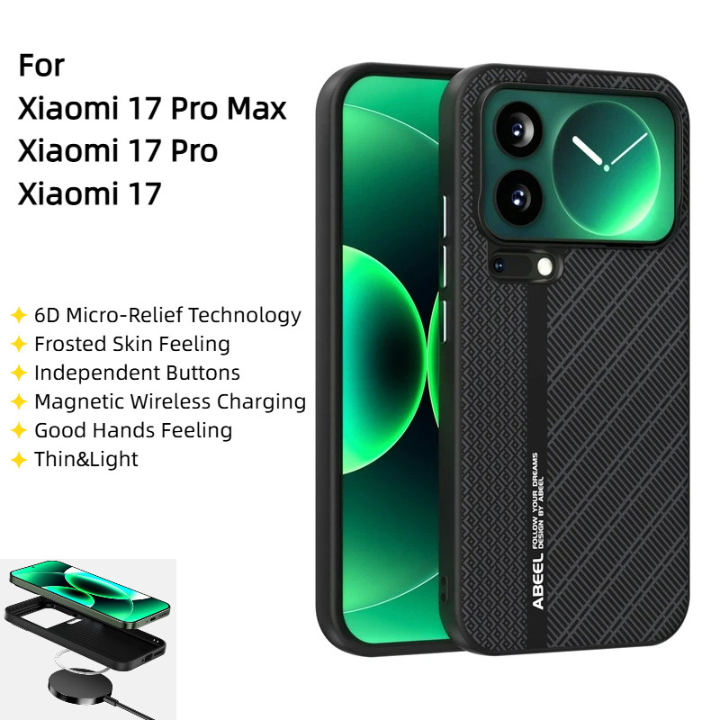 Thin & Light 6D Micro-Relief Frosted แม่เหล็กในตัวเคสโทรศัพท์แม่เหล็กสําหรับ Xiaomi 17 Pro Max 17 Pr