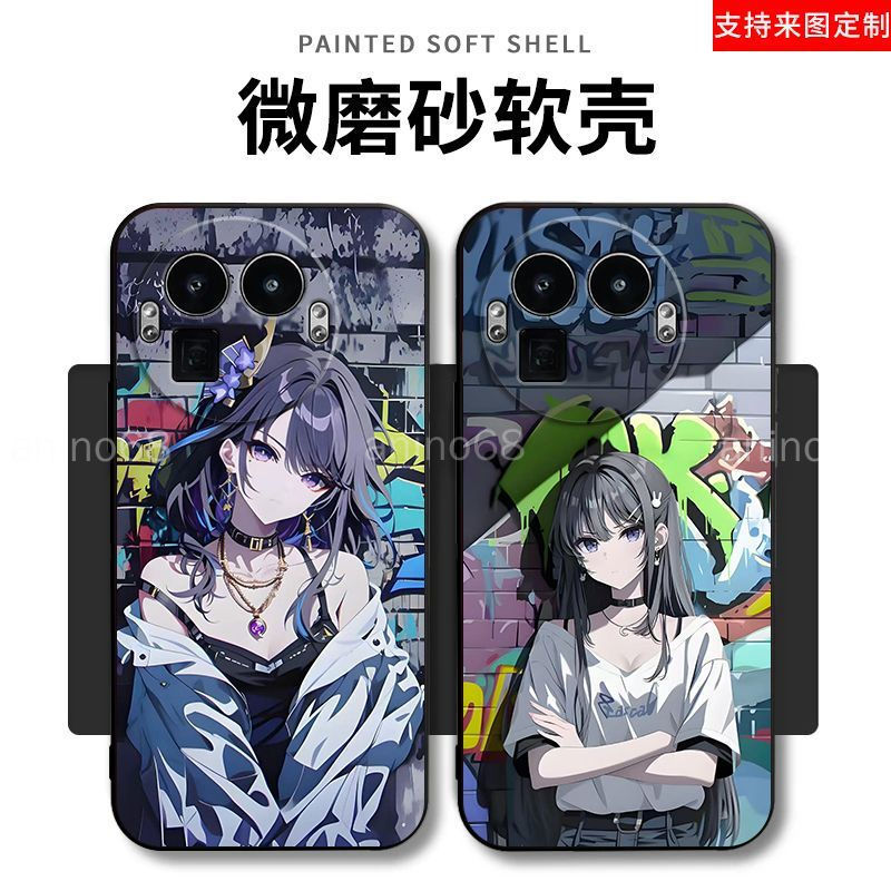 Realme GT8 Proเคสโทรศัพท์Realme GT8 Pro gt7 เคสป้องกันที่กําหนดเองขายร้อนสองมิติInsสไตล์GraffitiสาวRealme Shock-resistant Soft Caseอินเทรนด์ป้องกัน