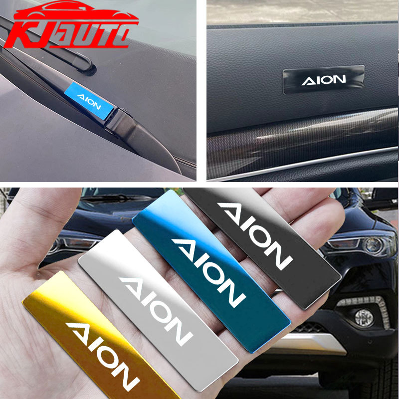 Aion รถ Fender ด้านข้างโลหะสติกเกอร์สัญลักษณ์หน้าต่างอัตโนมัติสติกเกอร์ตกแต่งรถสติกเกอร์สําหรับ GAC มอเตอร์ Aion Y Plus Aion UT Aion V Aion ES อุปกรณ์เสริม