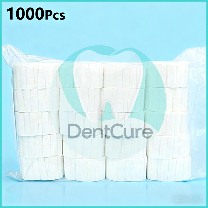 (พร้อมส่ง🇹🇭)1000Pcs คลินิกทันตกรรมอุปกรณ์ทางการแพทย์ดูดซับ Cotton Rolls สำลีแผ่น สำลีทำแผล สำลีทางการแพทย์