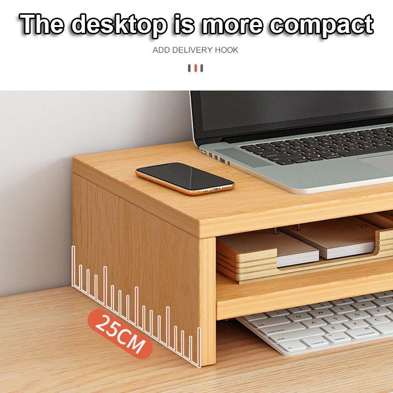 GDE ชั้นวางหนังสือ 72cm บนโต๊ะ 3 สีให้เลือก ทนทาน thumbnail 8