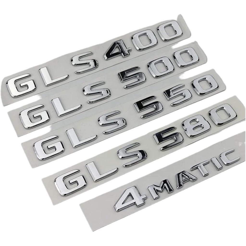ABS 3D Chrome ตัวอักษรสําหรับรถสัญลักษณ์สติกเกอร์โลโก้ Fit สําหรับ Mercedes Benz GLS 63 AMG 400 450 