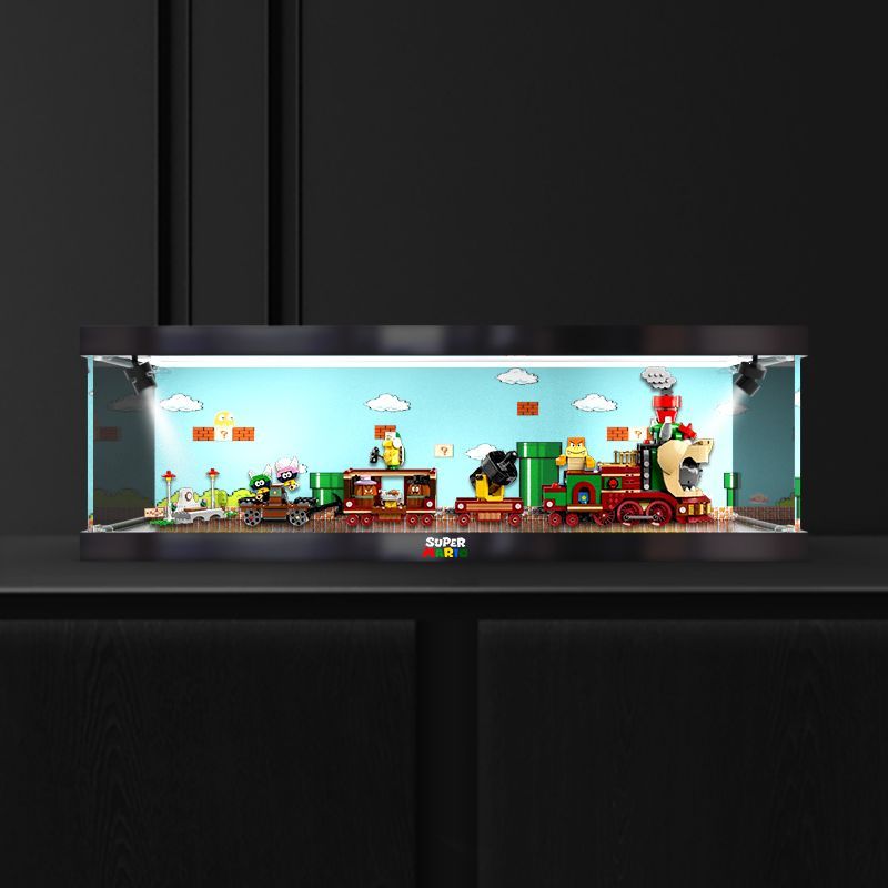 [กล่องแสดงอะคริลิกโปร่งใส] เหมาะสําหรับ Lego Super Mario Series 71437 Kuba Express Train รูปกล่องแสด