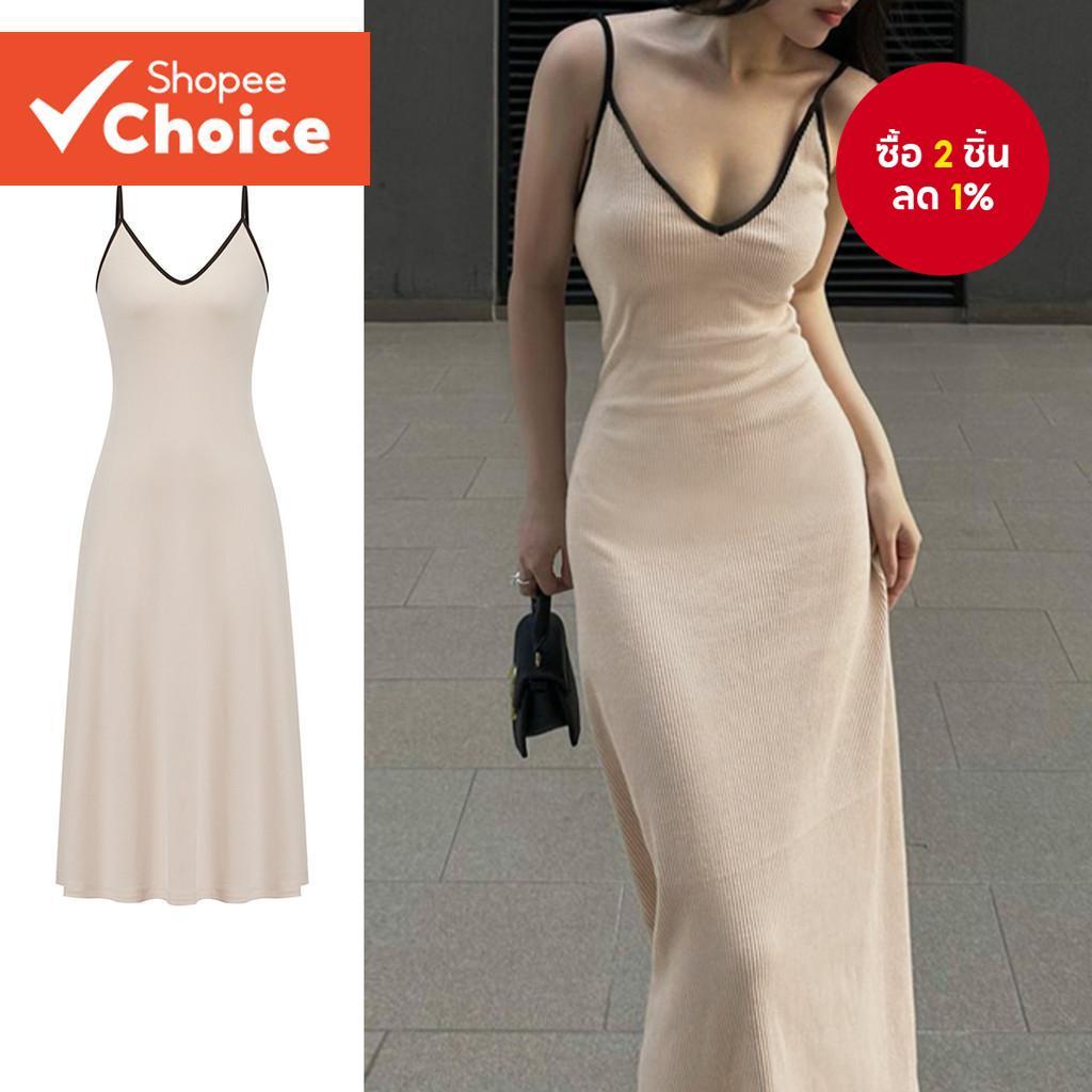 ผู้หญิงชุดลําลองธรรมดา Contrast Binding Collar Dress L106AD304