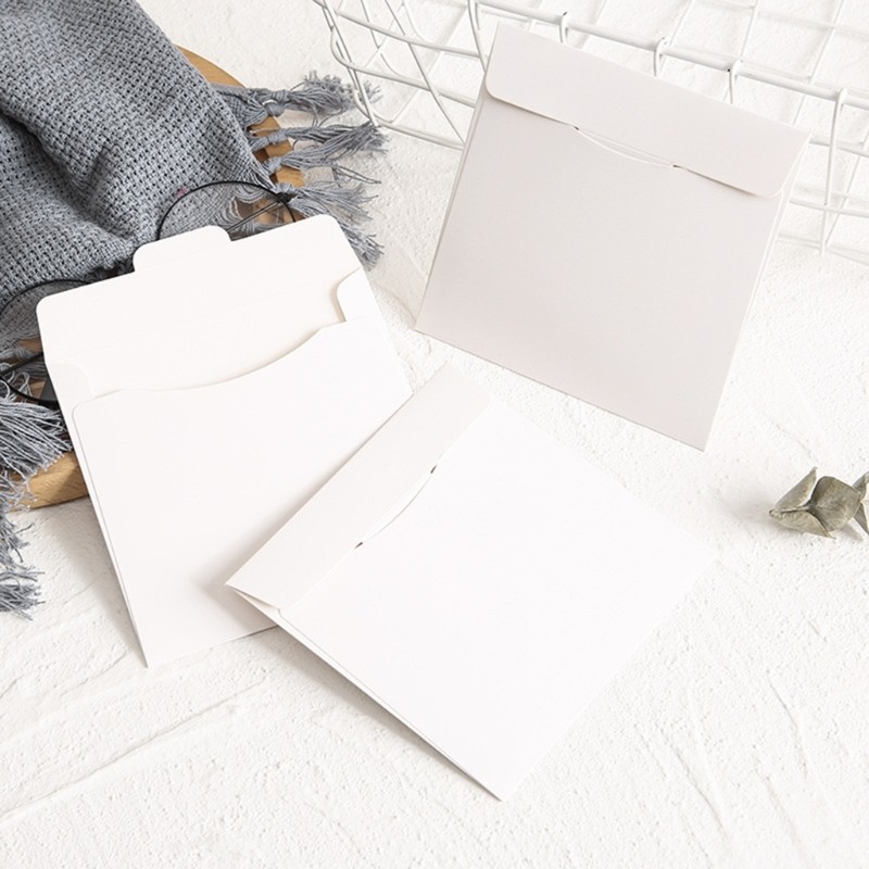 WIT Pack Of 50 กระดาษคราฟท์ CDs DVD Storage Sleeves สําหรับแผ่นป้องกันและองค์กร