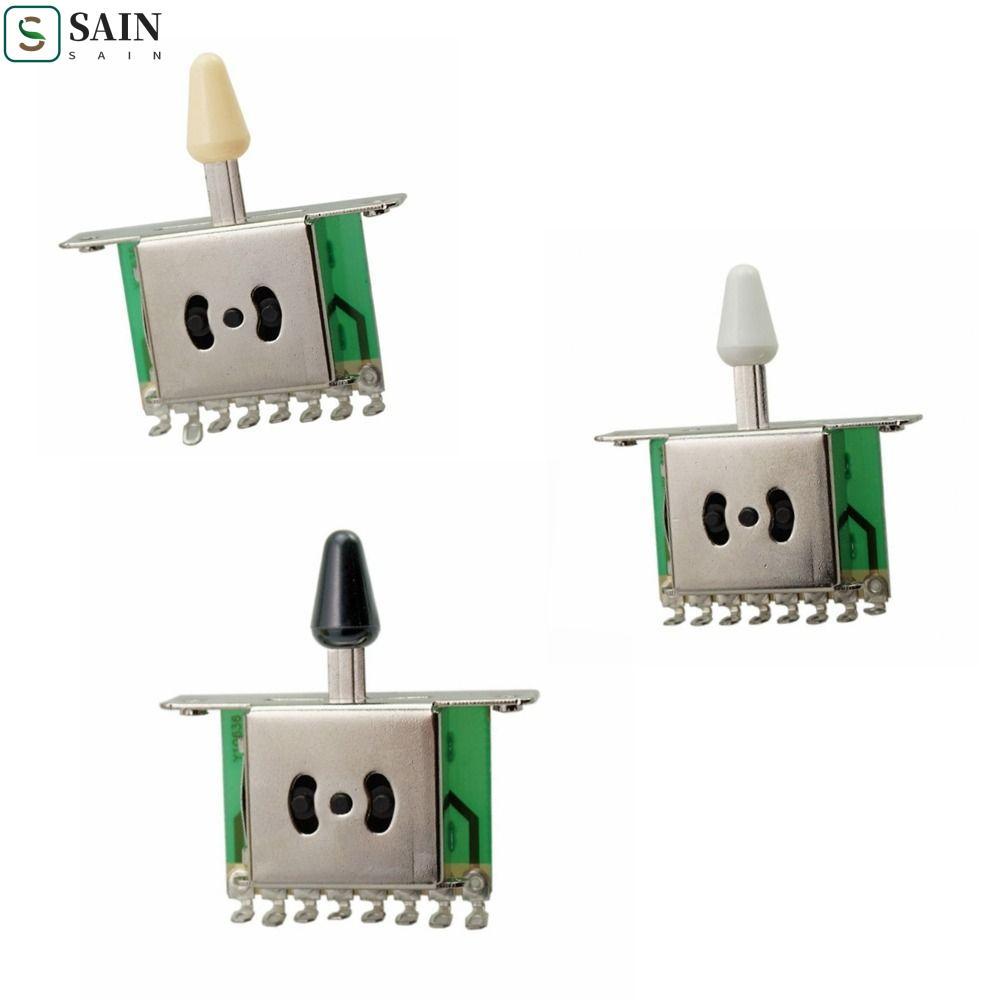 SAIN Guitar Pickup Selector Switch, 3/5 Way ABS Knob Guitar 3 Way Pickup, Universal Metal Replacemen