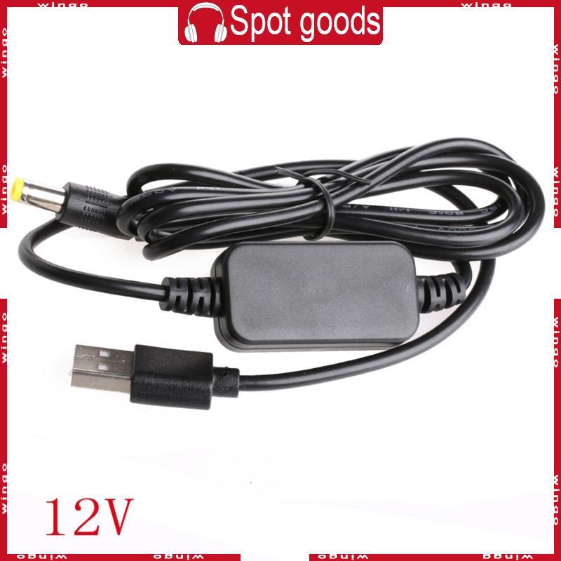 WIN DC-DC สายแปลง USB 5V ถึง 9V 12V สําหรับ DC Jack 5 5mmx2 1 มม. Step-up Power Mod