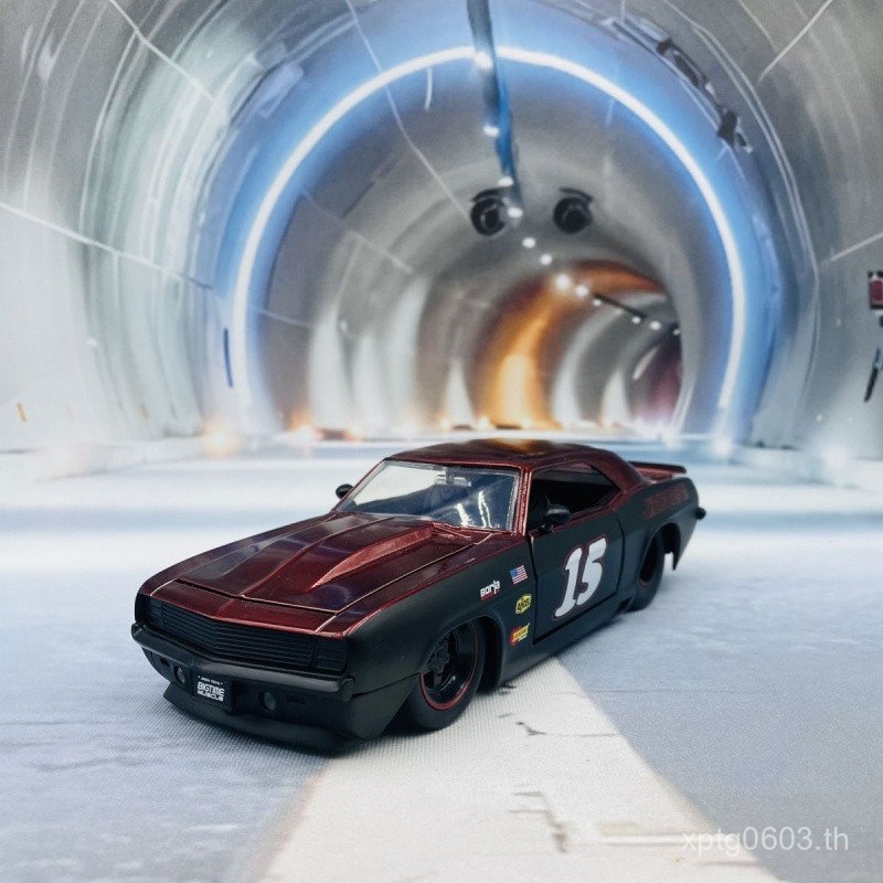 พร้อมสต็อก jada jada 1: 24 Chevrolet Camaro 1969 Chevrolet Camaro สําเร็จรูปโมเดลรถโลหะผสมตกแต่งคอลเ