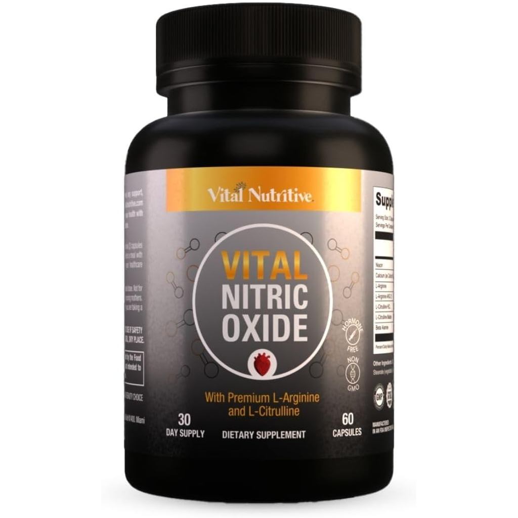 Vital Nitric Oxide Supplements for Men - Workout Booster Supplement for Men - Nitrous Oxide Boost Bl