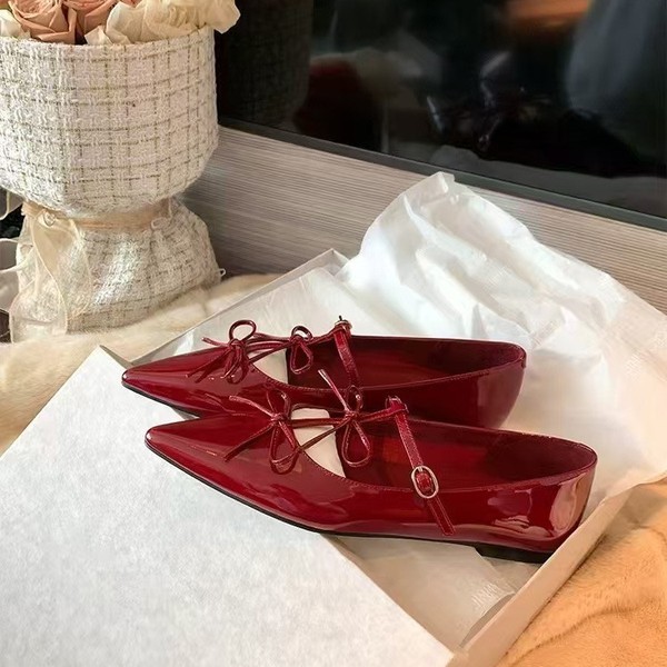 marry jane shoes mary jane shoes รองเท้าผู้หญิง Mary Jane ส้นเตี้ย ปลายแหลม เหมาะสำหรับงานปาร์ตี้