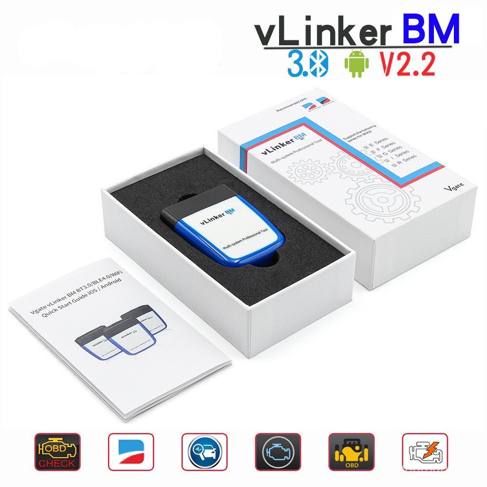 VLINKER BM V2.2版本蓝牙3.0 สําหรับbimmercode OB