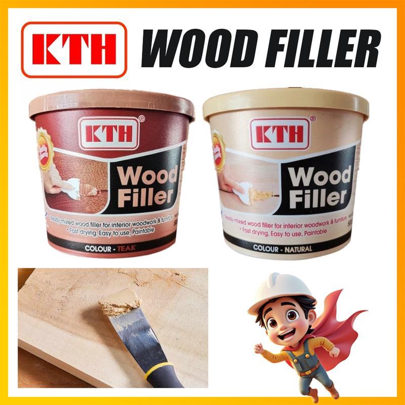 KTH Wood Filler สําหรับ Cracking & Wood Holes (สําหรับสีผนัง) / KTH Wood Putty Filler – Natural/Teak