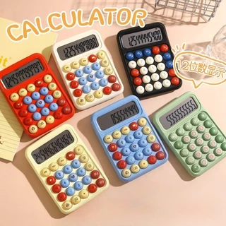 เครื่องคิดเลข โดปามีน สร้างสรรค์เครื่องคิดเลขหน้าจอขนาดใหญ่ 12 หลักแบบพกพาสอบเครื่องเขียนคํานวณสํานักงาน