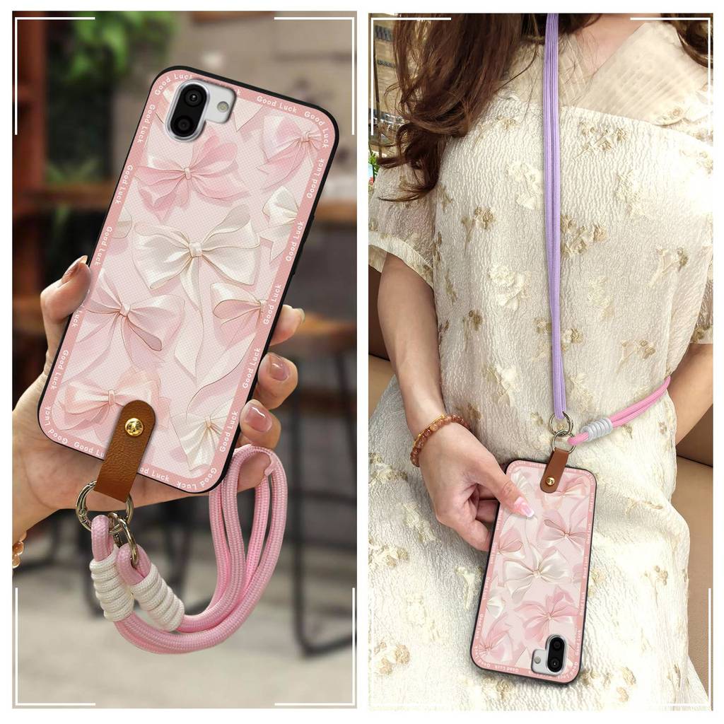 Soft Case เคสโทรศัพท์กันน้ําสําหรับ Sharp Aquos R2/SHV42/SH-03K ทนทานฝาหลังสร้อยคอแฟชั่นออกแบบการ์ตู