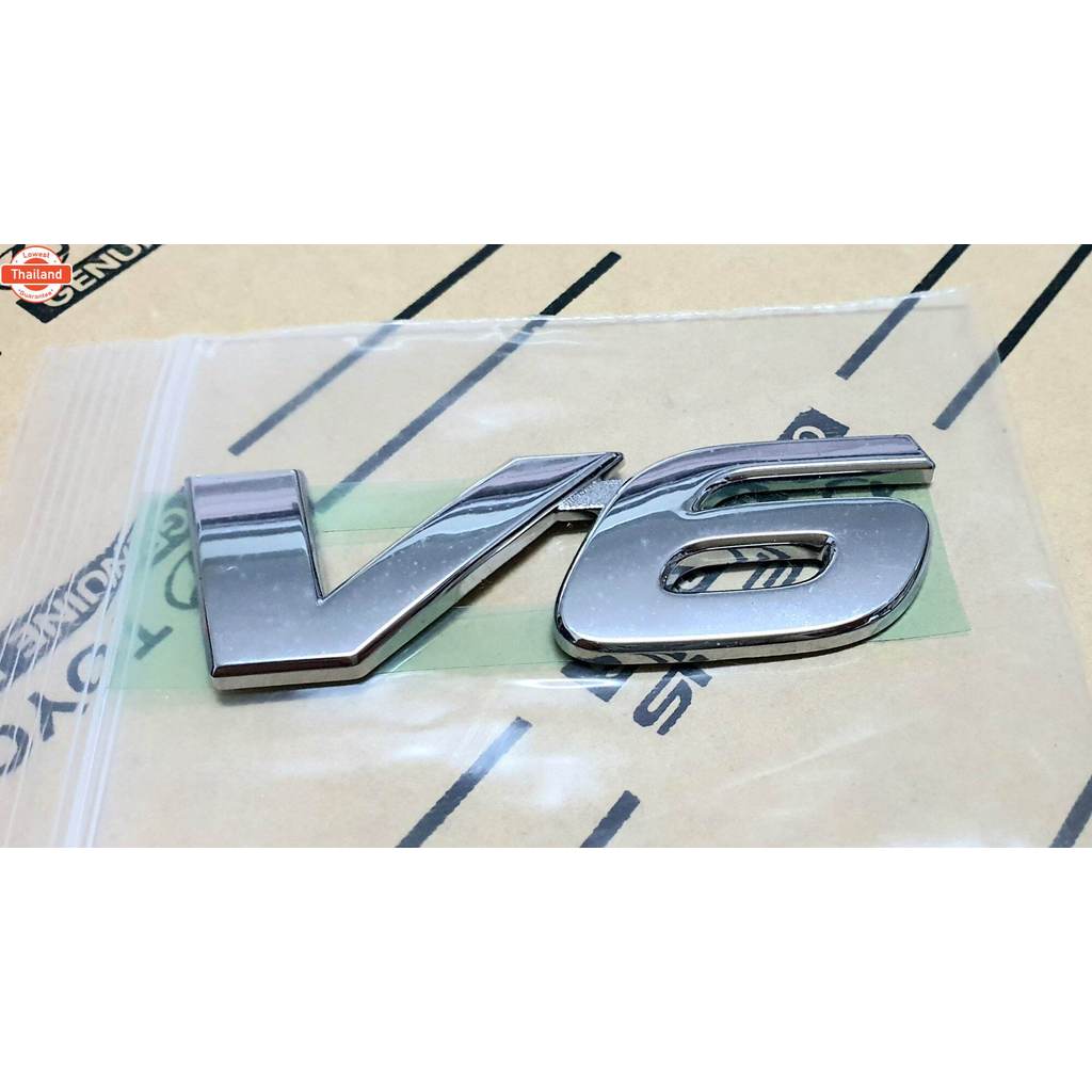 LOGO/โลโก้อักษร V6  สำหรัติดฝ้าย Toyota Fortuner "พาร์ทแท้"